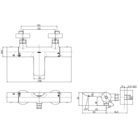 смеситель для душа toto showers tbv01402r