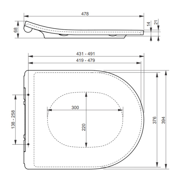 сиденье toto mh tc514f/tc514g slim, для унитазов cw161y, cw162y, cw163y, с петлями из нерж.стали микролифт цвет: белый