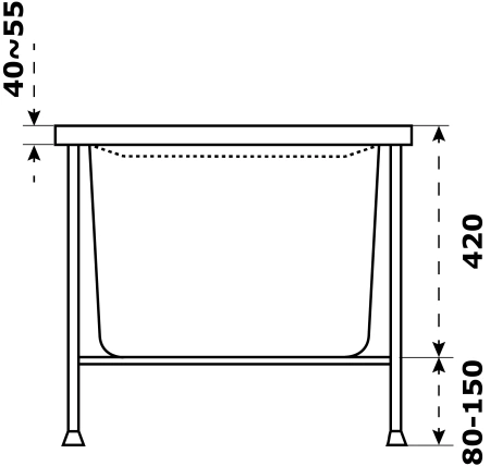 акриловая ванна azario бали 160х70