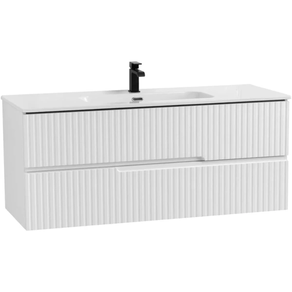 тумба под раковину cezares duet duet-n-1200-2c-so-bo 120 см, подвесная, bianco opaco