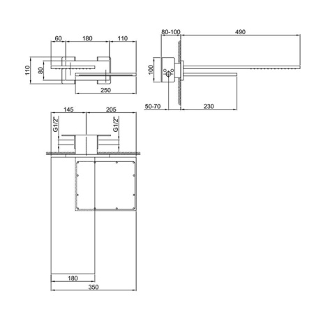 двойной верхний душ fantini venezia 86 p5 8035b цвет matt gun metal pvd