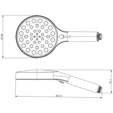 ручной душ vincea inspire vshn-3i2hgm вороненая сталь