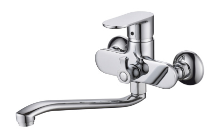 Смеситель для ванны D&K Rhein.Speyer DA1313341 длинный излив хром