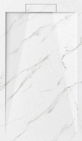 Поддон для душа Esbano Luxe ESPLM128CB белый мрамор