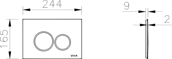 клавиша для инсталляции vitra origin 740-2480 хром