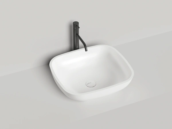 накладная раковина в ванную salini gloria 1102208m из искусственного камня