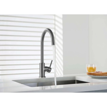 смеситель для кухни aquatek европа aq1382bgm цвет оружейная сталь