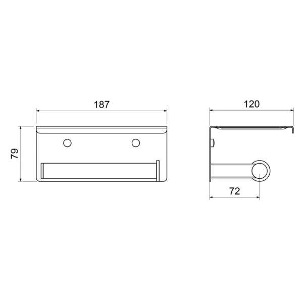 Держатель туалетной бумаги Timo Luiro 18543/17 с полкой для телефона, золото матовое