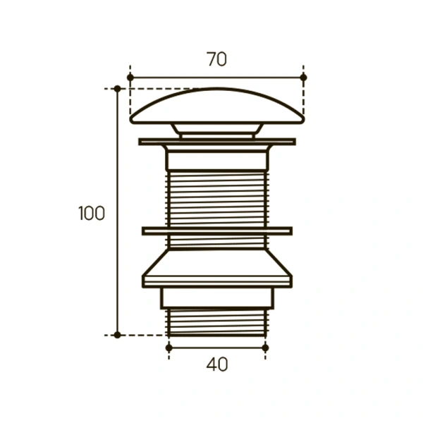 донный клапан aqueduto ralo ral0120 керамический, push-open, белый матовый