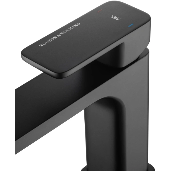 смеситель для раковины wonzon & woghand arnie ww-691101-mb, черный матовый