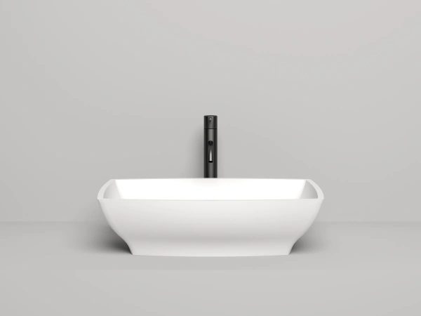 накладная раковина в ванную salini gloria 1102204m из искусственного камня