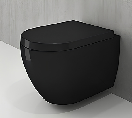 унитаз подвесной bocchi venezia 1295-005-0129 черный глянцевый без сиденья