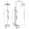 душевая система haiba hb24533-3 цвет пепельный